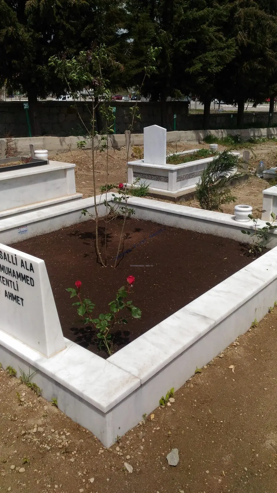Isparta’da yapılmış, çerçeveli ve baş taşlı bir kabir — 251