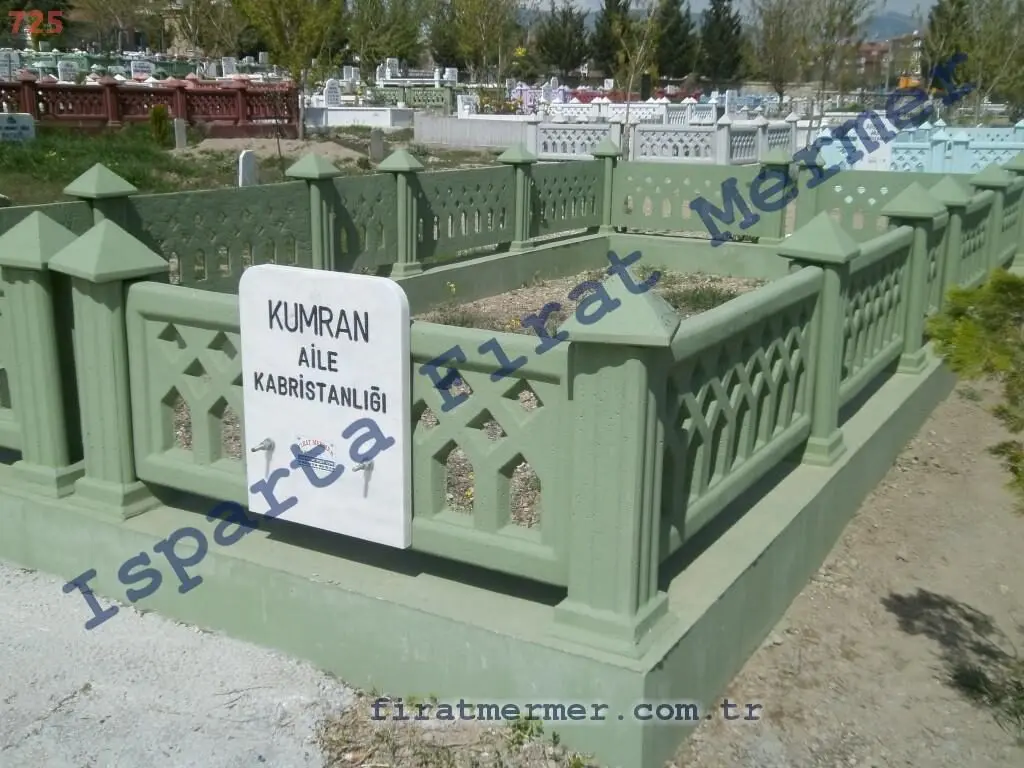 Bir mezarın çevresini saran, korkuluklu çevre duvarı — 285